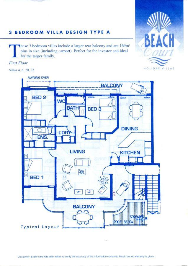 At Beach Court Holiday Villas Еърли Бийч Стая снимка